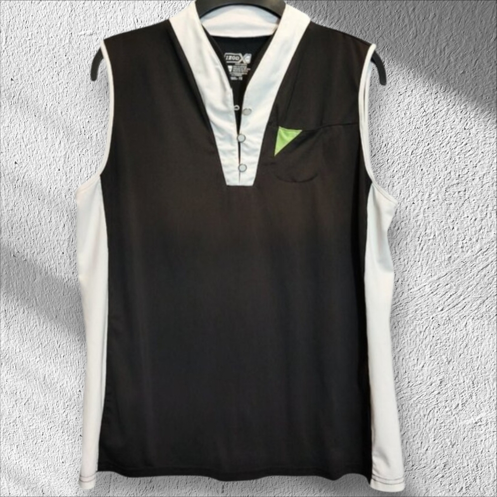 IZOD PFX PerformX Sleeveless Athletic Top Women's Size Large Black White